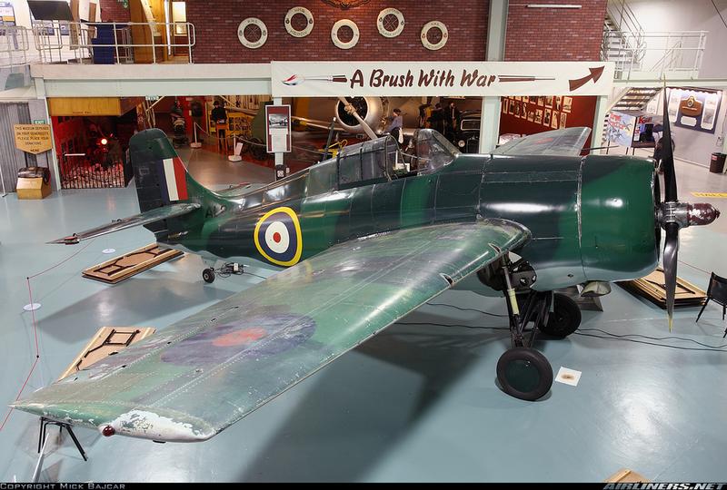 Grumman Martlet Mk I con número de Serie 656. Conservado en el Imperial War Museum de Duxford, Londres, Inglaterra
