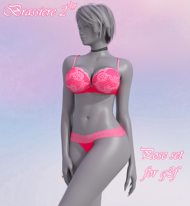 Brassiere II – Pose set for G3F
