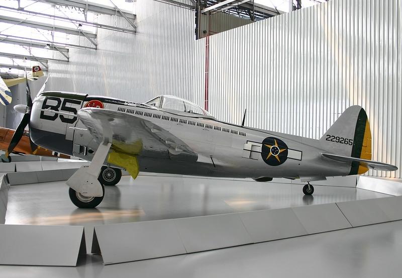 Republic P-47D Thunderbolt con número de Serie 41-9662 conservado en el Museu Aeroespacial en Afonsos Airport en Río de Janeiro, Brasil