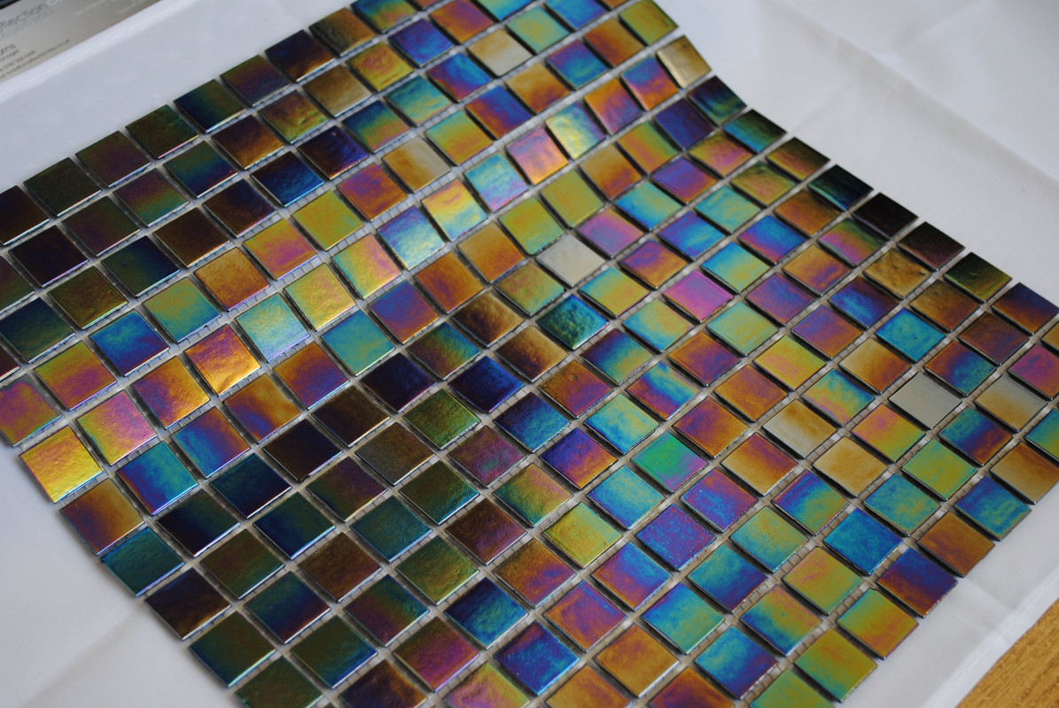 Iridescent Mosaic Tiles black (10 sheets per pack = 1.069 sq mtrs