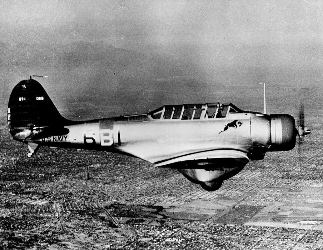 Northrop BT-1 perteneciente al VB-6, en 1940