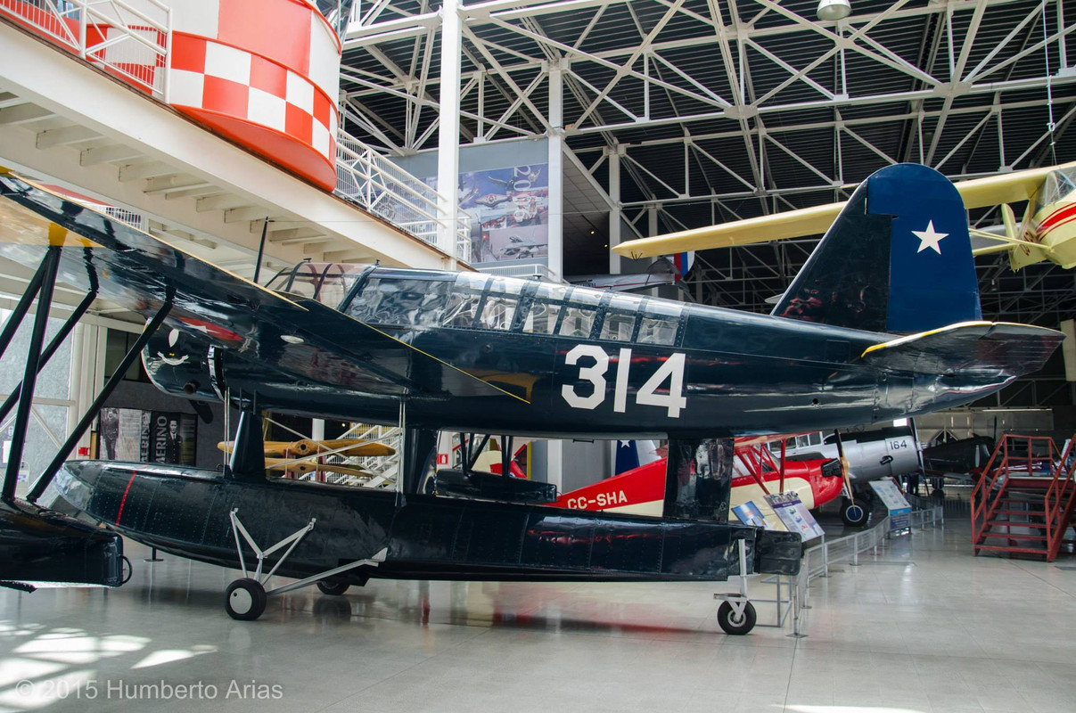 Vought OS2U-3 Kingfisher con número de Serie 5925, Museo Nacional Aeronáutico y del Espacio de Chile, Santiago de Chile, Chile