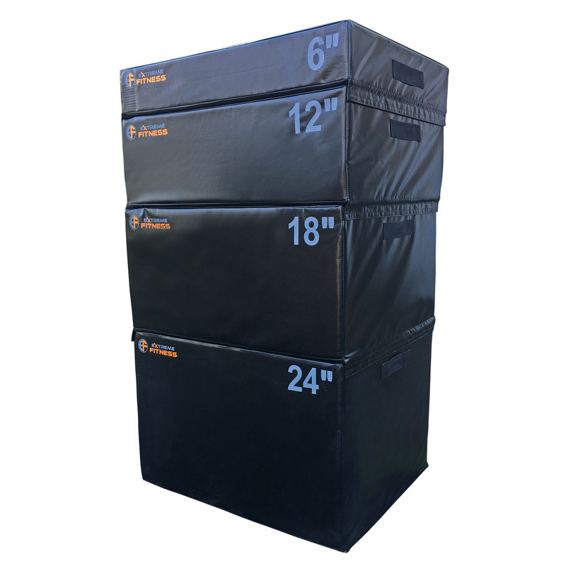 Extreme Fitness® Soft Plyo Plyometric Jump Box Foam Block 4 in 1 Multi Stackable eBay