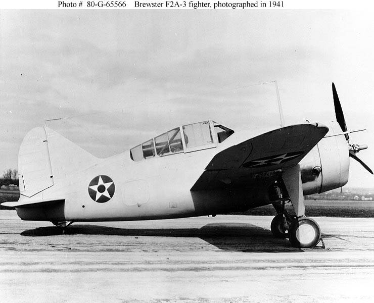 Brewster F2A-3, fotografiado en 1941