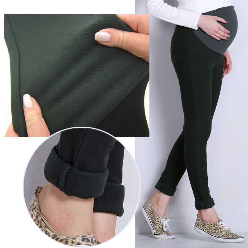 Leggings de grossesse d' hiver doublés