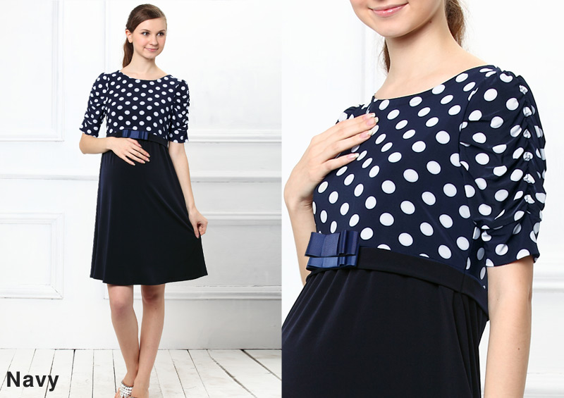 Switch Dot Design Maternity and Nursing Dress - PartyLook