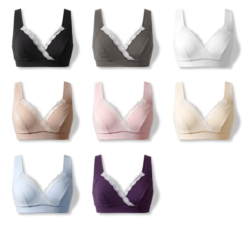 Organic Cotton Stretch Lace Maternity Nursing Bra