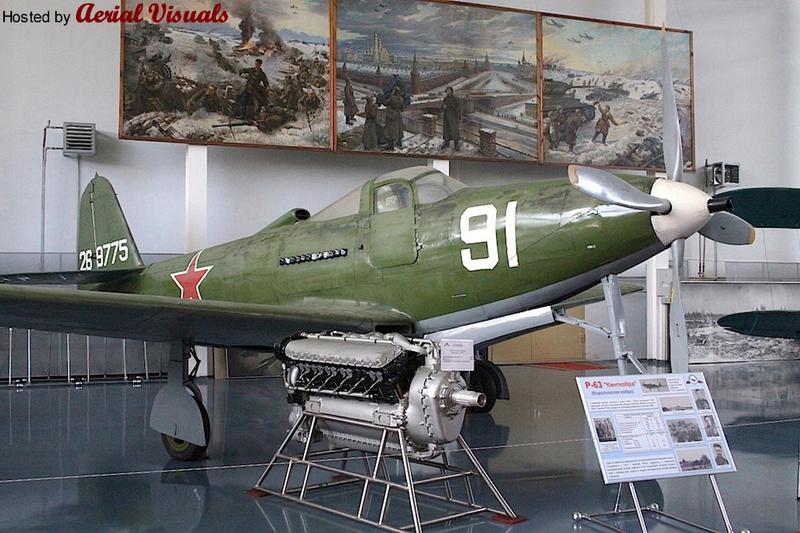 Bell P-63A Kingcobra con número de Serie 42-68875. Conservado en el Russian Air Force Museum, Moscú