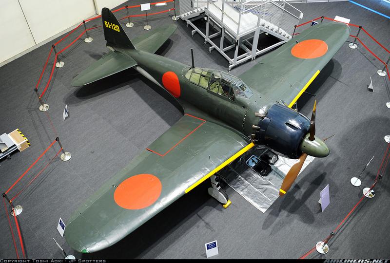Mitsubishi A6M5c-52 Zero conservado en el JMSDF Kanoya en Kagoshima, Japón