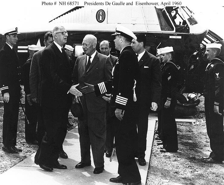 Los presidentes De Gaulle y Eisenhower, abril de 1960