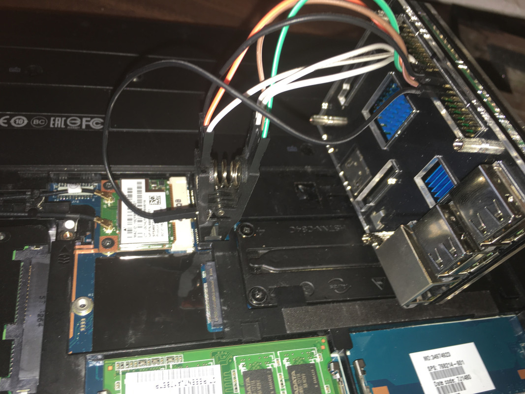 Raspberry Pi Connected to HP Probook 430 G2 for BIOS Admin Password Rest