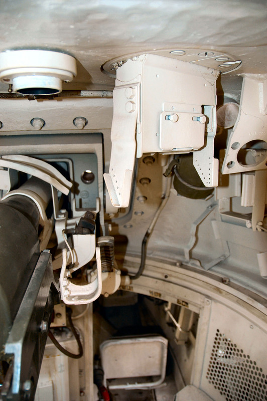 Vista del interior de un T17E1 Staghound