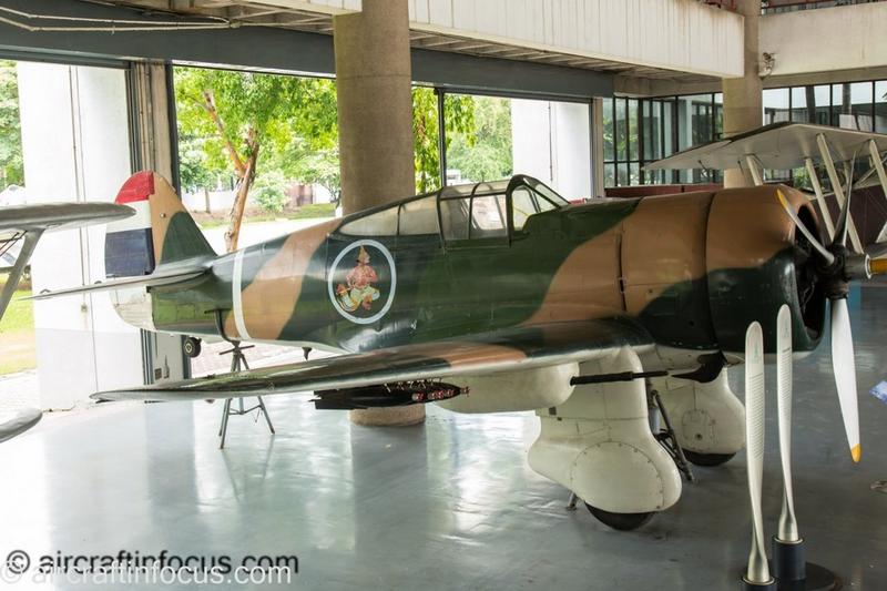 Curtiss P-36N Hawk con número de Serie 12763. Conservado en el Royal Thai Air Force Museum en Bangkok, Tailandia