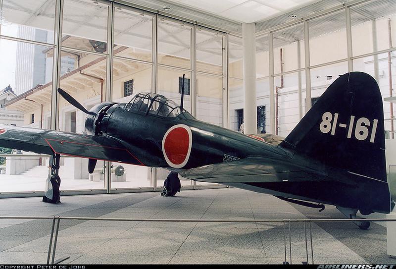 Mitsubishi A6M5 Zero con número de Serie 4168 conservado en el The Yasukuni Museum en Tokio, Japón