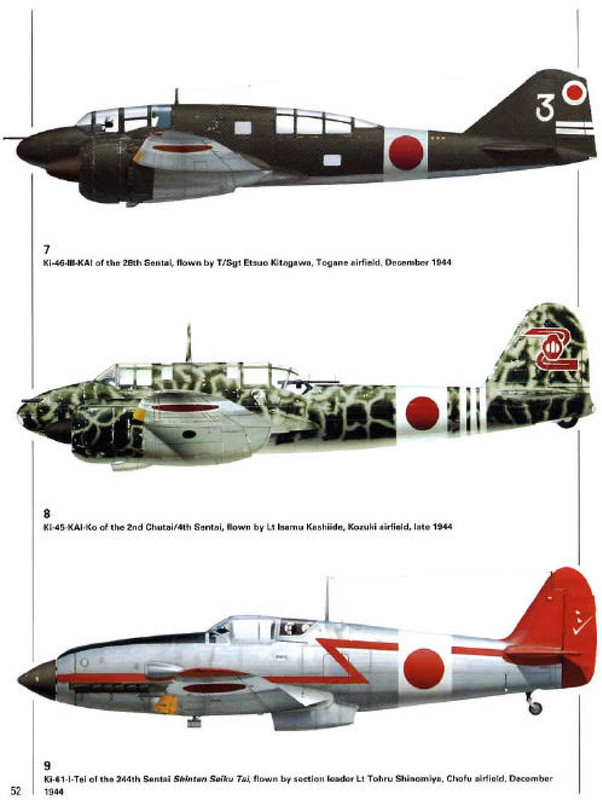 Perfiles de Aviones de las Unidades Antibombardero Japonesas