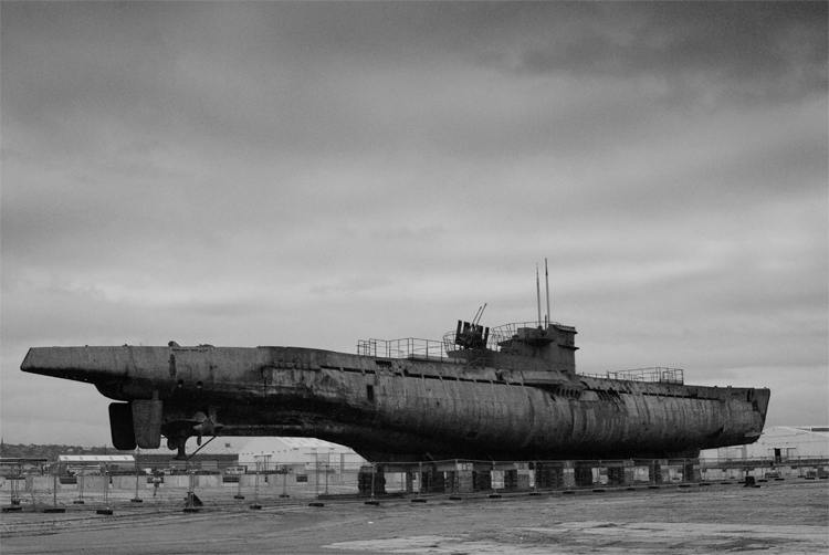 Submarino Alemán U-534 en el Puerto de Birkenhead, Inglaterra