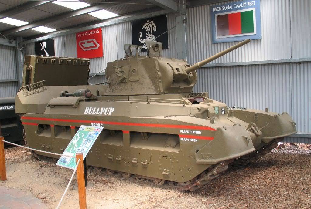 Matilda Mk II Hedgehog del Museo de Tanques de Puckapunyal, Victoria, Australia