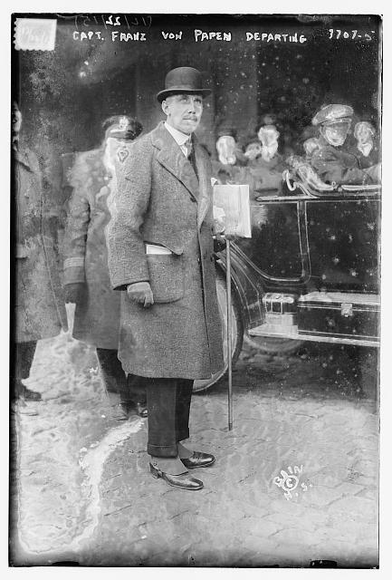 Franz von Papen deportado de los Estados Unidos en 1915