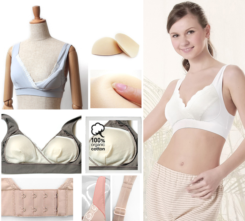 Non-wired Stretch Lace Maternity Nursing Bra