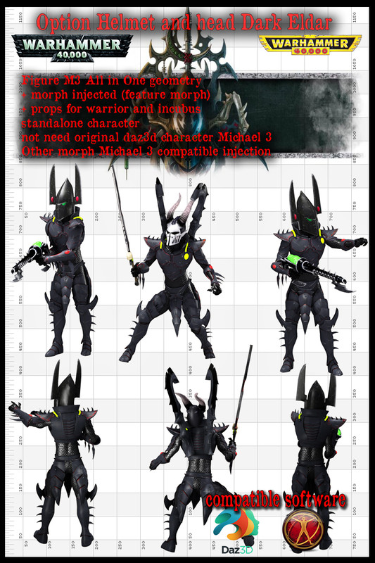 Dark eldar warrior Armor  for M3 bonus Incubus set