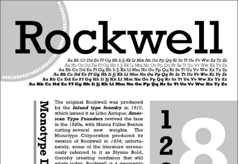 Rockwell typography