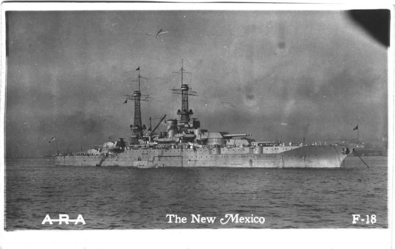 El Acorazado USS New Mexico BB-40 durante su Pruebas de Mar en 1918
