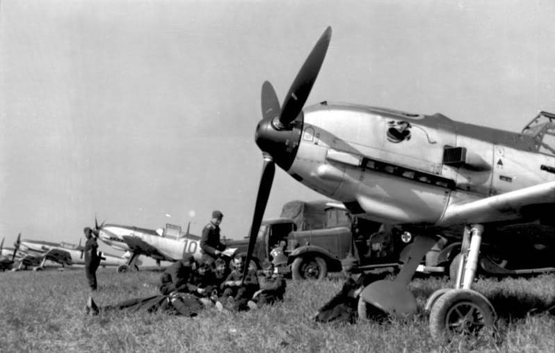 Me 109 s del JG51 en Francia, septiembre de 1940