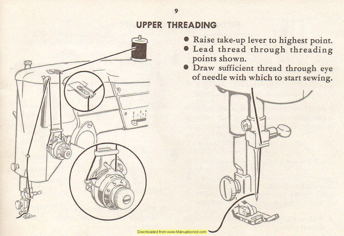 How to thread the Singer 327 sewing machine