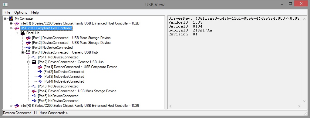 usb xhci compliant host controller only there