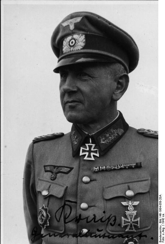 El General Dietrich Kraiss, primer comandante, muerto en el bombardeo naval de la Playa de Omaha