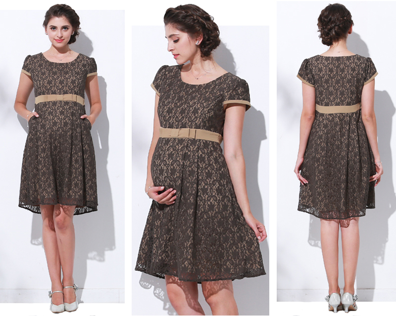 Maternity and nursing lace formal dress