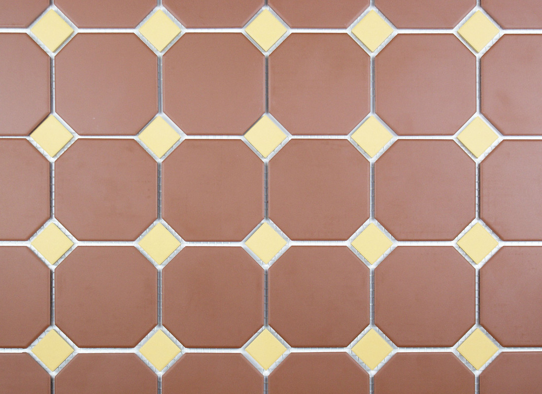 Victorian floor tiles Red Octagon with c w Mustard Dots eBay