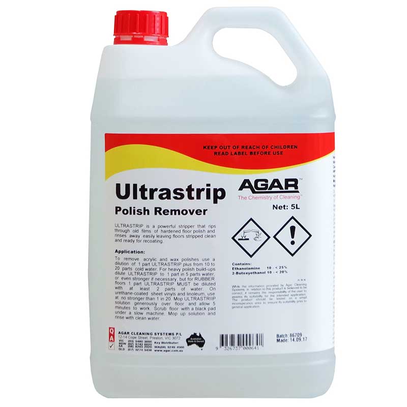 Agar Ultrastrip 5l Floor Stripping Removes Built Up Polish Wax