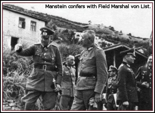 Manstein charlando con Wilhelm List