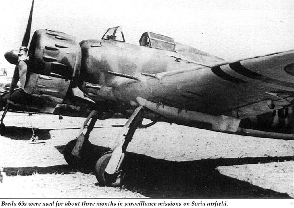 Breda 65 usado durante aproximadamente tres meses en una misión de vigilancia en el aeródromo de Soria