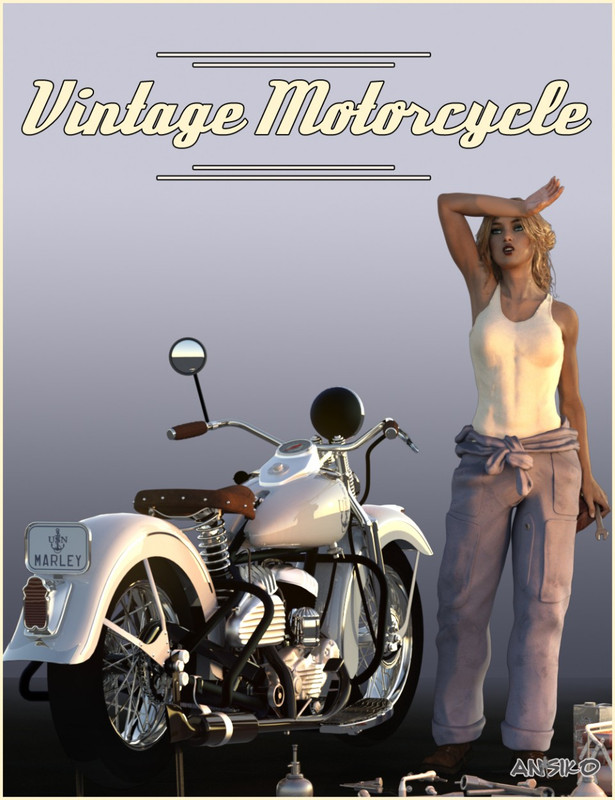 00 main vintage motorcycle daz3d