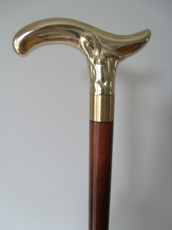 Gadget Walking Stick Cane Erotic Woman Brass Handle Hidden Flask 4 Parts Stick Ebay 8697