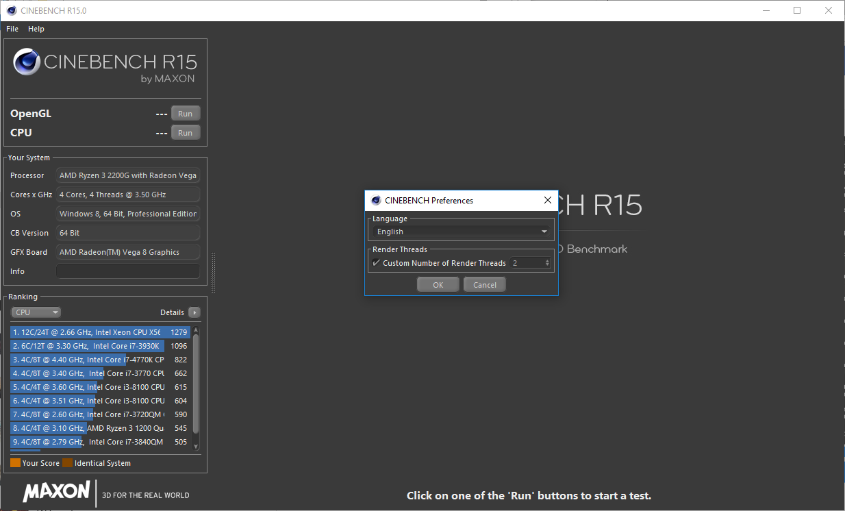 2 core CInebench R15