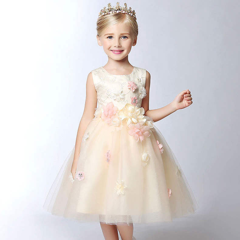 Champagne color outlet flower girl dresses