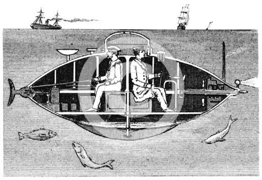 Diseño del Submarino del Francés Goubet