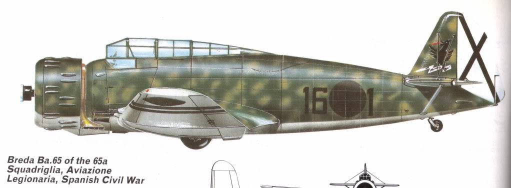 Breda Ba 65 de la 65ª Squadriglia, Aviaziones Legionario, Guerra Civil Española