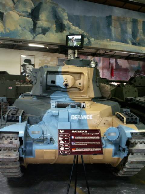 Matilda Mk II conservado en el Musée des Blindes
