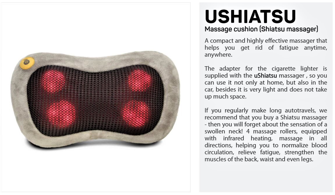 shiatsu massage pillow Neck Massage Heated Infrared Shiatsu Massage Pillow