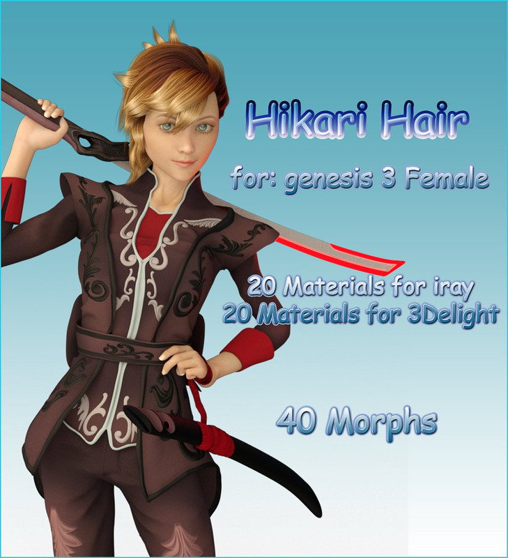 Hikari Anime Hair for G3F