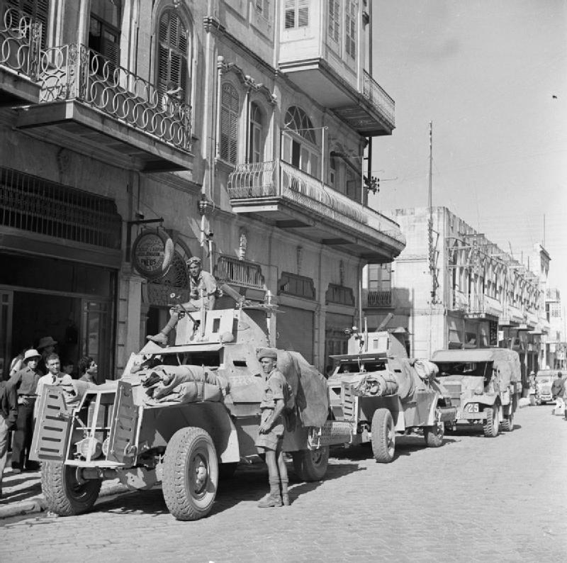 Un Marmon-Herrington en la calles de Aleppo, el 22 de Julio de 1941
