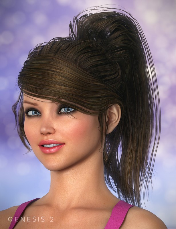 NJA Ponytail Hair for Genesis 2 Female(s)