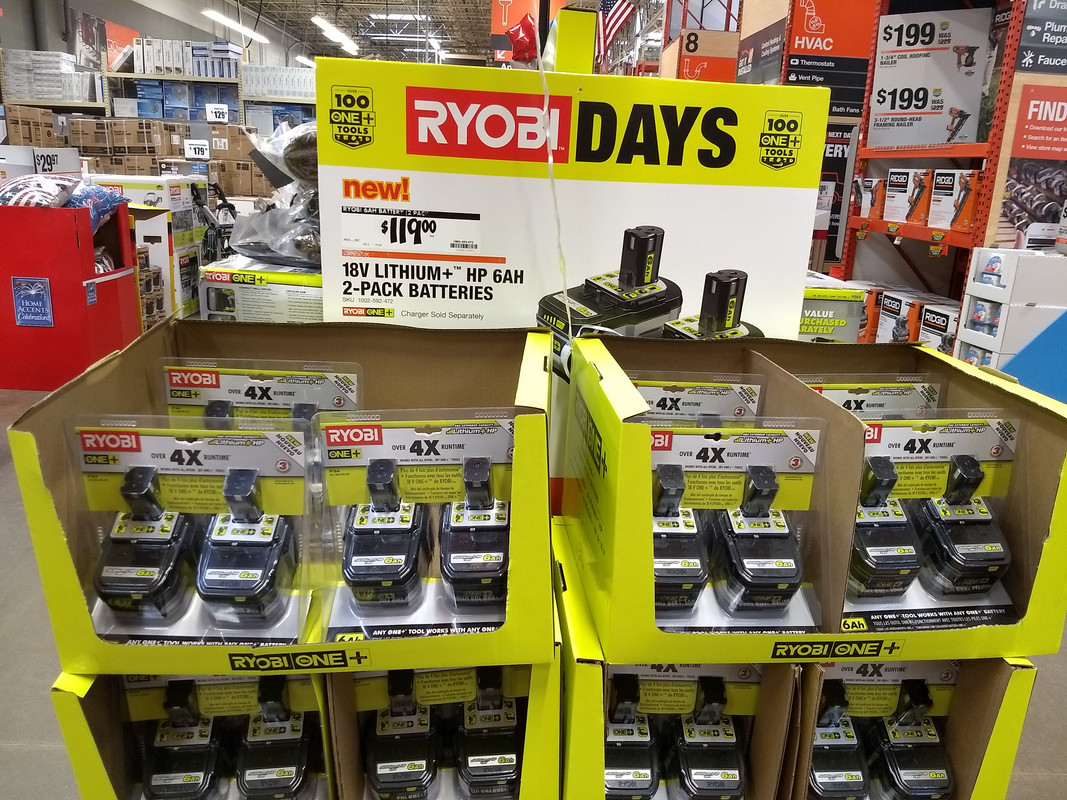 Ryobi 6ah best sale battery 2 pack