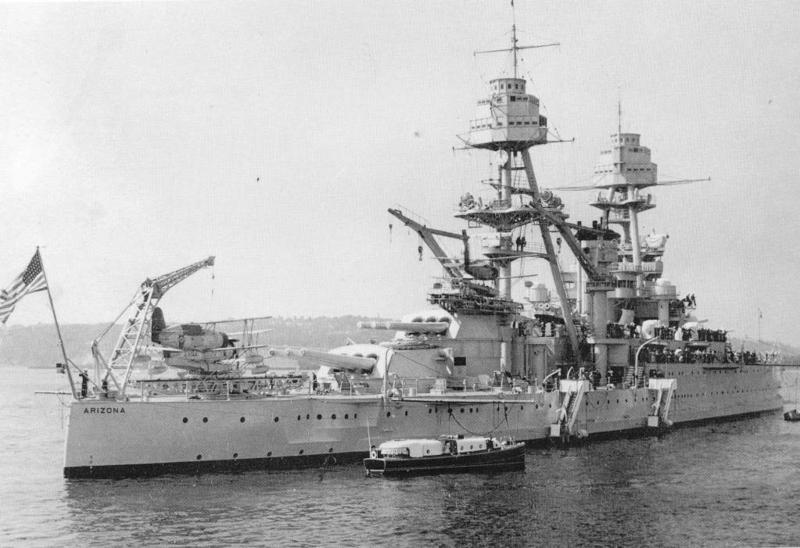 El USS Arizona en 1938