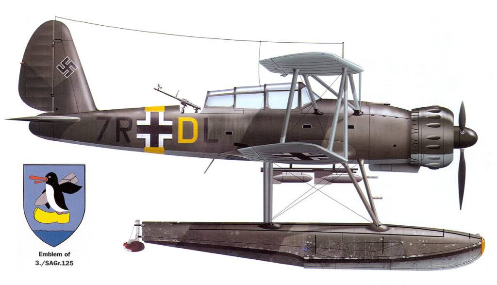 Arado Ar 95A 3.SAGr.125 Nº 7RDL. 1941