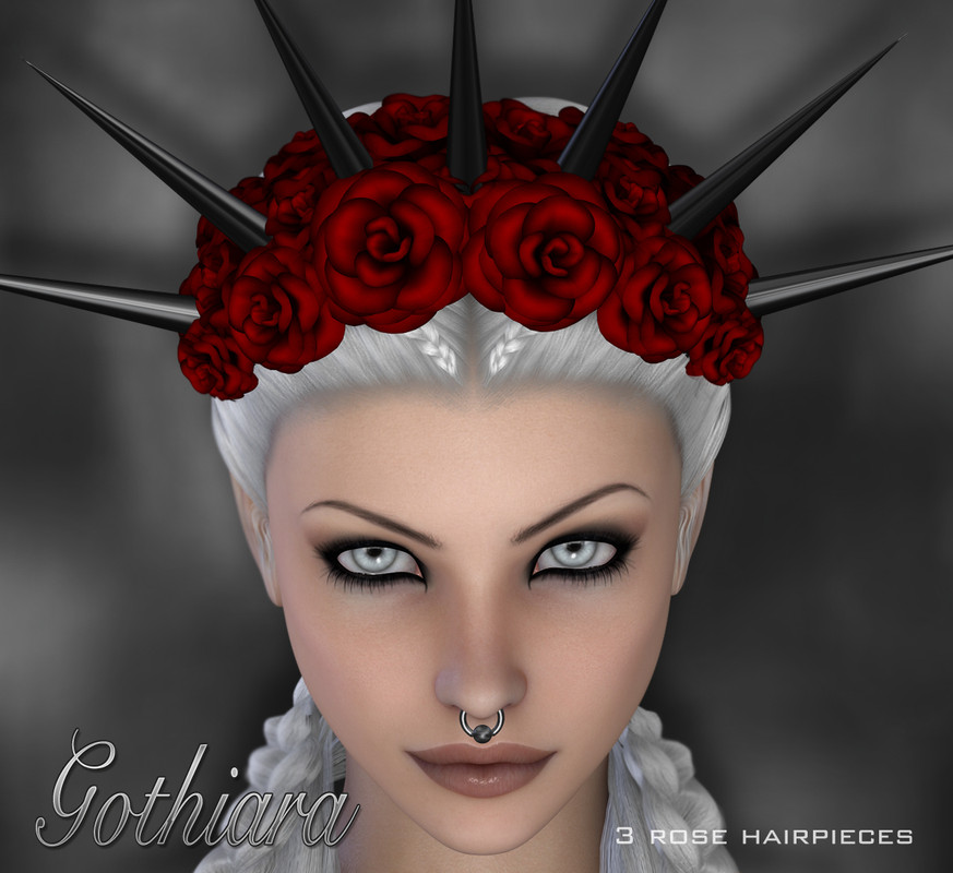 Gothiara Rose - Hair Piece Props